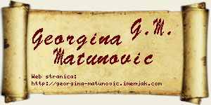 Georgina Matunović vizit kartica